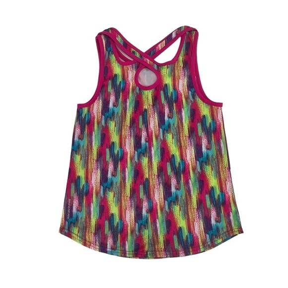 Skechers Active Pink Blue Geometric Tank Top Size 14/16 Girl’s - Picture 3 of 5